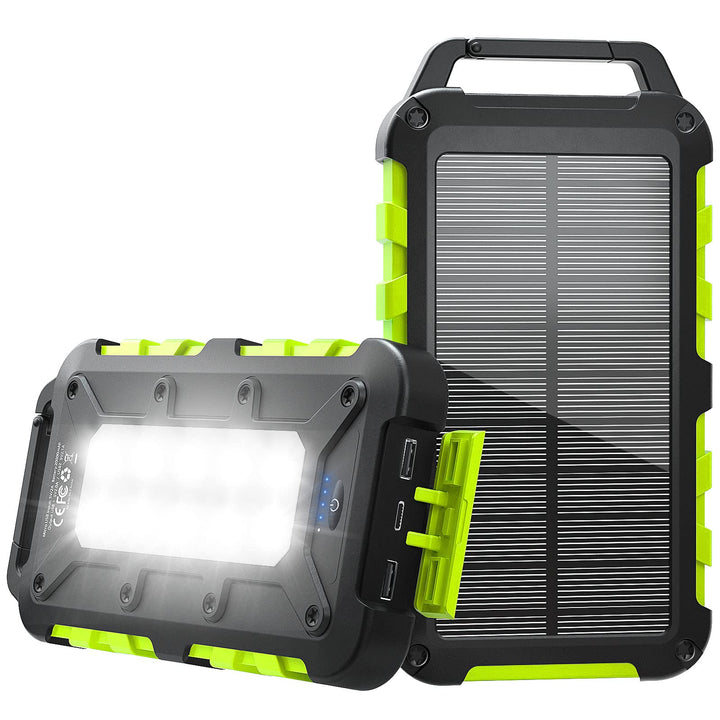TOENNESEN Solar Powerbank 26800mAh, PD 22,5W, Tragbares Solar Ladegerät Grün, Grün