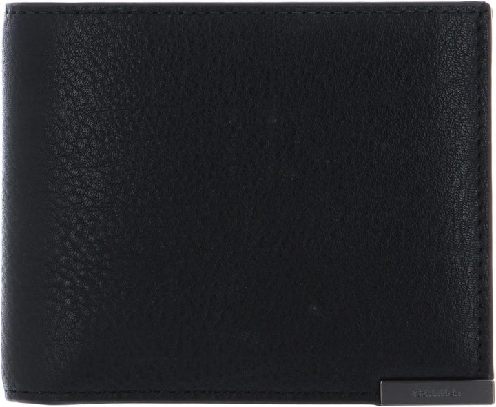 Calvin Klein Herren Geldbeutel Modern Plaque Bifold 5 CC Coin Klein, Schwarz (Ck Black), Einheitsgrö