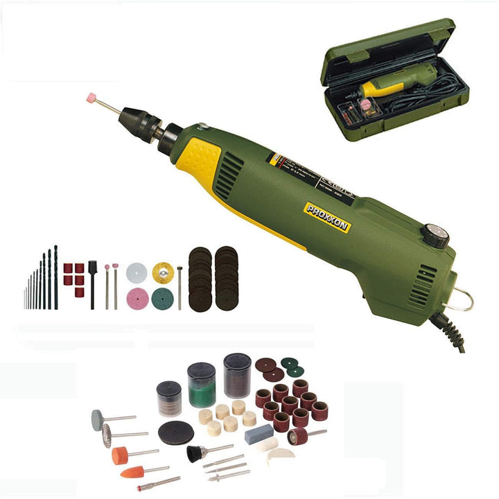 PROXXON MICROMOT Multitool/Feinbohrschleifer FBS 240/E Set mit Schnellspannbohrfutter - inklusive 43