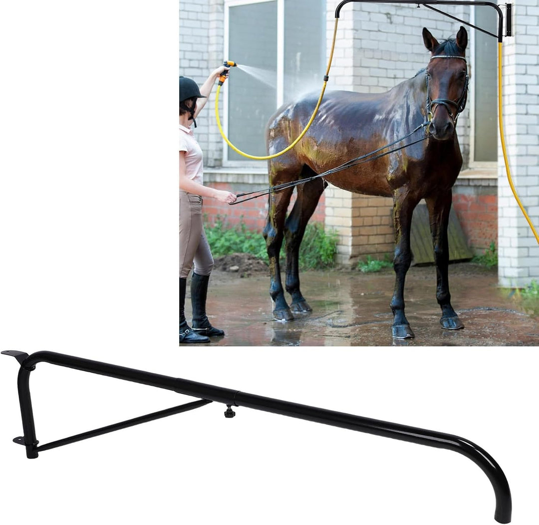 Schlauchboom, Pferdeswaschstand Schlauchboom, Anti -Verwicklungs -Trampling -Wandmontage Schwingarm