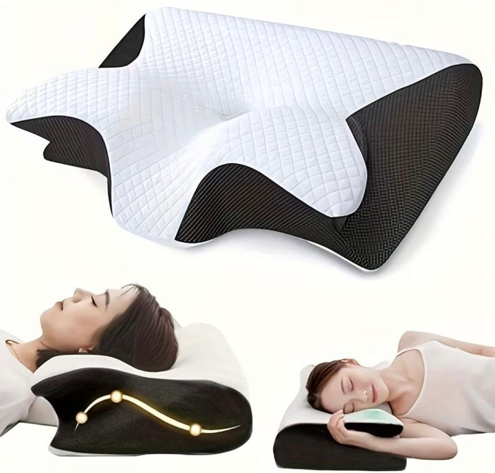 Curosleep Kissen, Ergonomisches Memory Foam Kissen für Seitenschläfer &amp; Rückenschläfer gegen Nackens