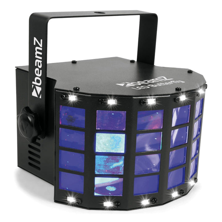 BeamZ LED Butterfly Partylicht 3x3W RGB + 14xSMD Strobe Musikgesteurt oder Automatikmodus, Disco Lic