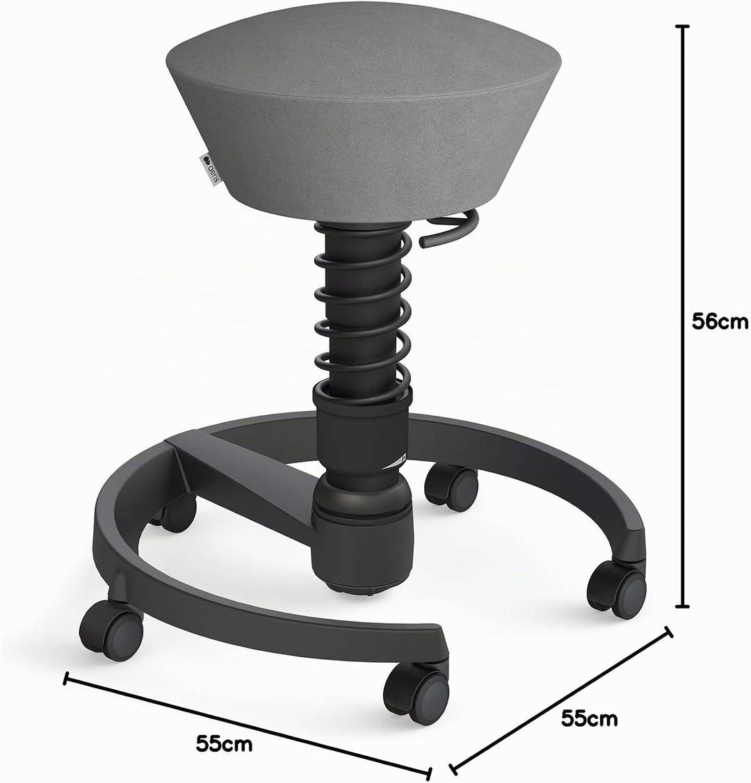 aeris Swopper – Ergonomischer Hocker – Bürohocker höhenverstellbar – Vielseitiger Schreibtischstuhl