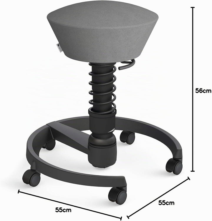 aeris Swopper – Ergonomischer Hocker – Bürohocker höhenverstellbar – Vielseitiger Schreibtischstuhl