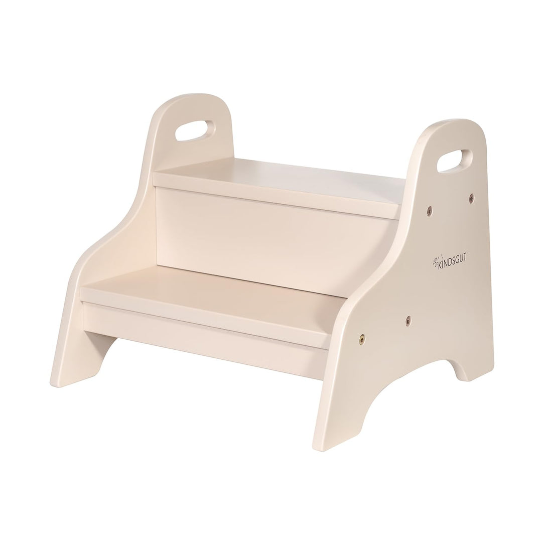 Kindsgut Holztritt, Tritt-Hocker mit 2 Stufen ideal für Kinder, dezente Farben und hochwertige Quali