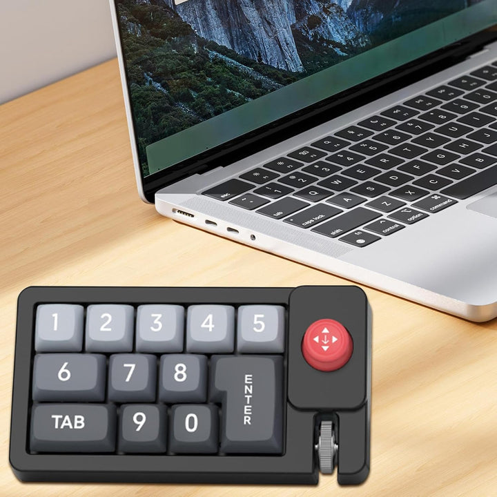 Programmierer Tastatur Ergonomischer Einhand-Ziffernblock, Als Separater Schwarz, Schwarz