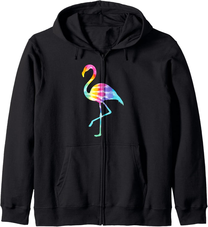 Lustiger, süsser Flamingo-Vogel. Kapuzenjacke