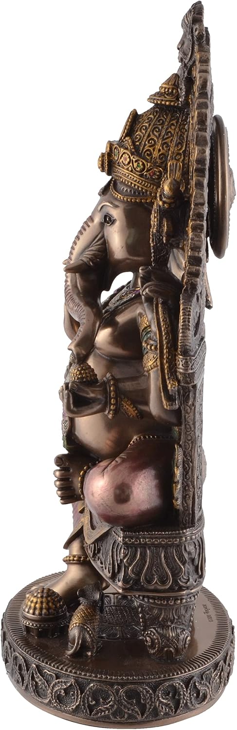 VOGLER Joh. Vogler GmbH Ganesha indischer Gott des Glücks - Tempelbogen sitzend bronziert by Verones