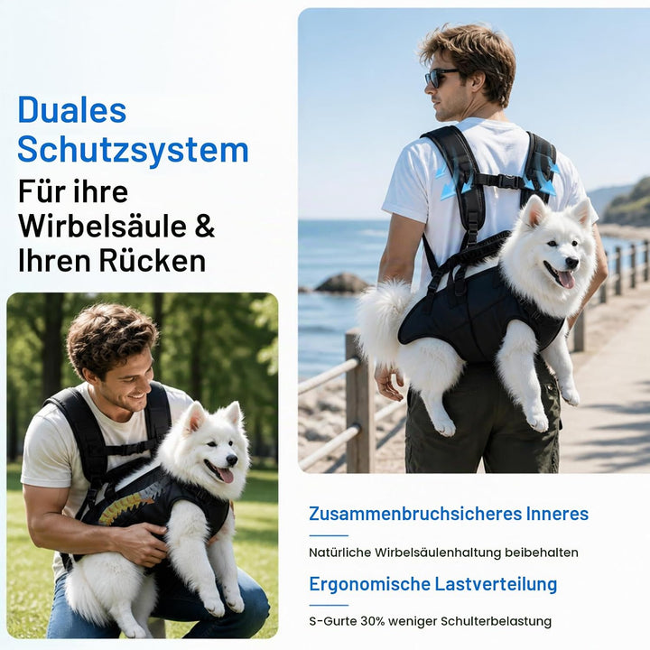 Tragehilfe Hund bis 20kg, Hunde Tragehilfe, Hundetrage mit Griffen