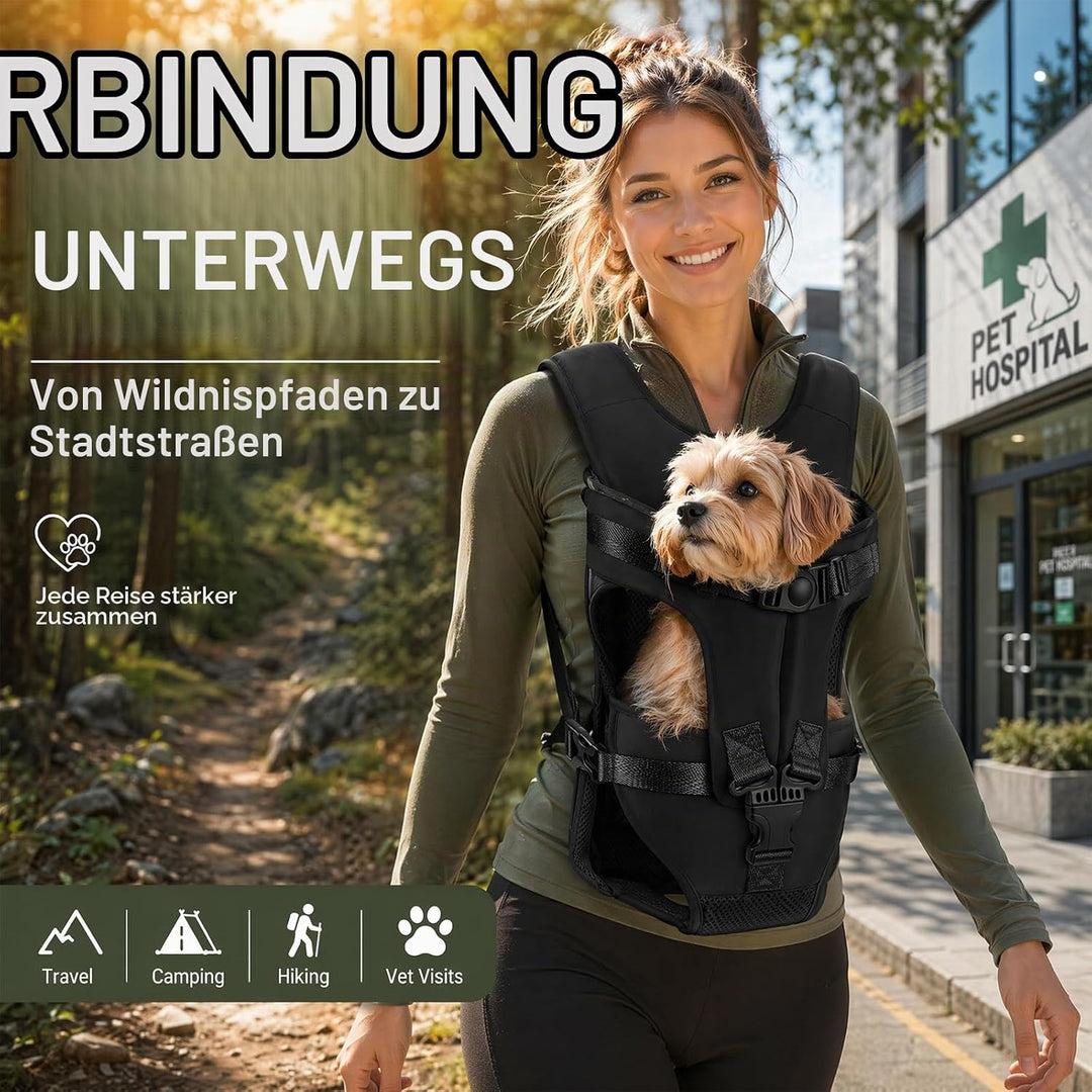 Hunderucksack, Verstellbarer Frontträger für Haustiere, Einfach Anzupassen &amp; Beine Draussen &amp; Atmung