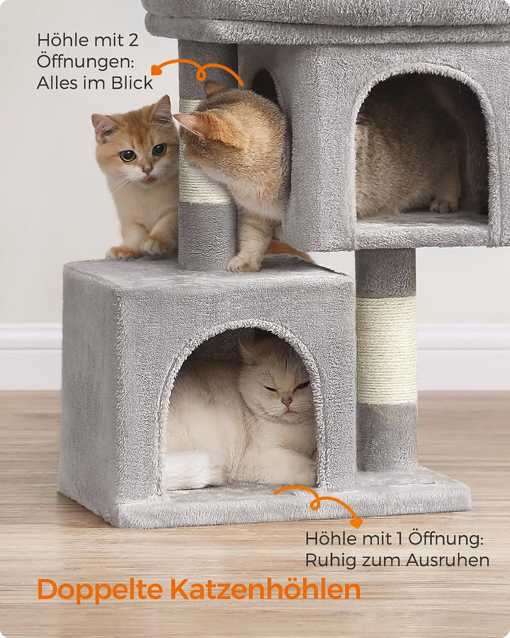 Feandrea Kratzbaum klein, 67 cm Katzenbaum, Katzenhaus für Kätzchen bis zu 3 kg, grosse Plattform, S