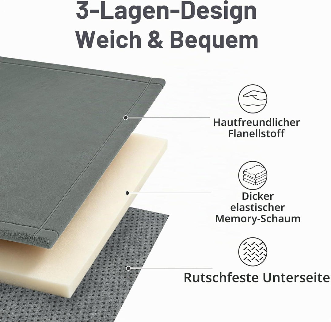 Baby Krabbelmatte Memory-Schaum Spielmatte 200x150x2,5 cm Kinderteppich Weicher Rutschfester Unterse