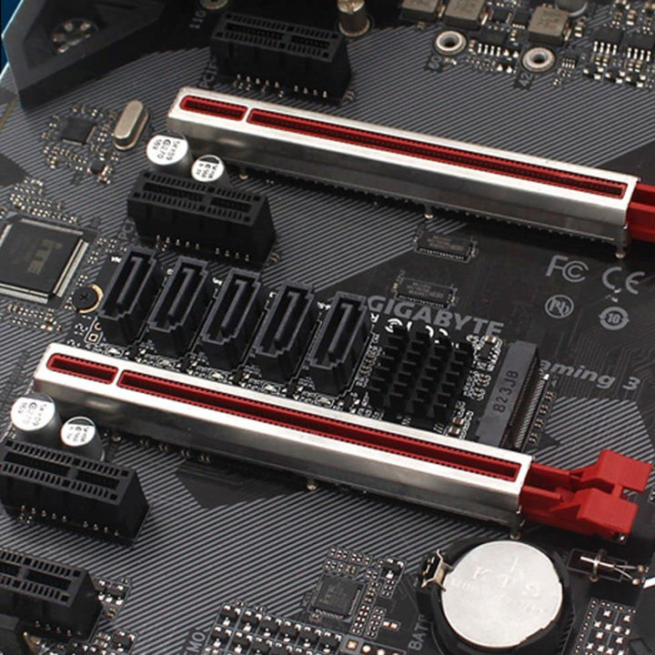 ChenYang 5 Ports M.2 auf SATA Adapter, M Key NVME 1 auf 5 SATA 3.0 Port Erweiterungskarte mit JMB585