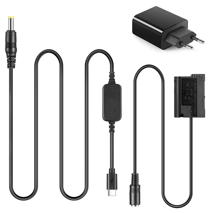 PD-Adapter USB Typ C EP-5B DC-Koppler-Kit, Ersetzen Sie die EN-EL15-Batterie für Nikon Z6 Z7 1 V1 D8