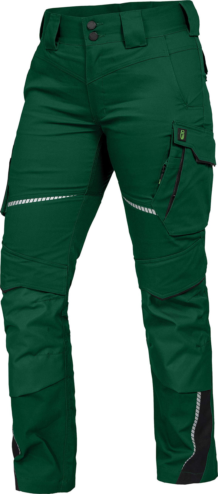 Leib Wächter Flex-Line Damen Arbeitshose Bundhose (grün/schwarz, 50)