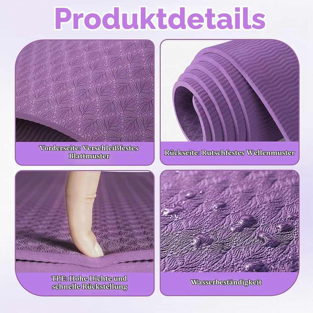 Faltbare Yogamatte rutschfest Gymnastikmatte Fitnessmatte