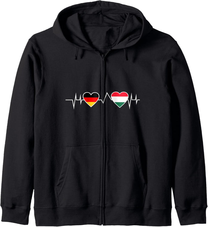 Ungare Deutscher Ungarn Herzschlag Kapuzenjacke