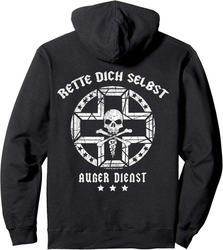 Lustiger Spruch Rette dich selbst für Rettungsdienst Pullover Hoodie