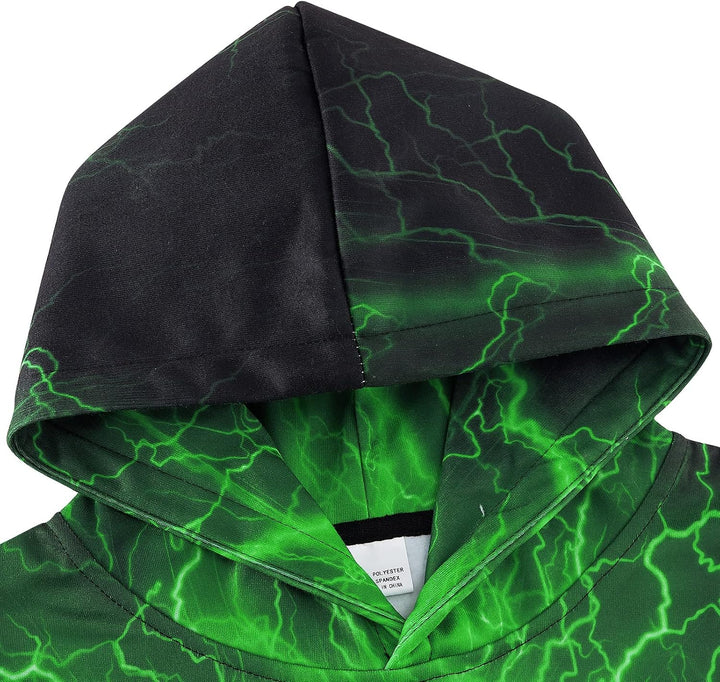 AIDEAONE Jungen Mädchen 3D Hoodie Kapuzenpullover Sweatshirt Mit Kapuze Schwarz C23 11-14 Jahre, Sch