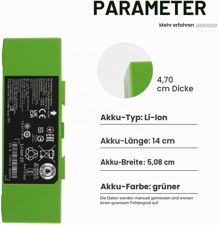 ANTIEE ABL-F Ersatzakku für iRobot Roomba i6 i4 Plus i4+ i3 i3+, ABL-F
