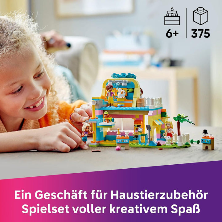 LEGO Friends Geschäft für Haustierzubehör - mit Hund, Katze und Kaninchen als Tierfiguren, 3 Minifig