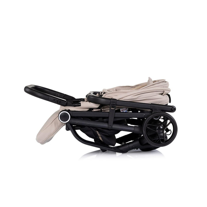 Chipolino Kinderwagen Go Twist Sitz drehbar PU-Reifen klappbar Federung Korb beige, beige