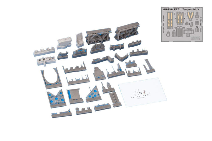 Eduard EDB648416 Modellbausatz Cockpit, 1:48 -Tempest Mk.V div.