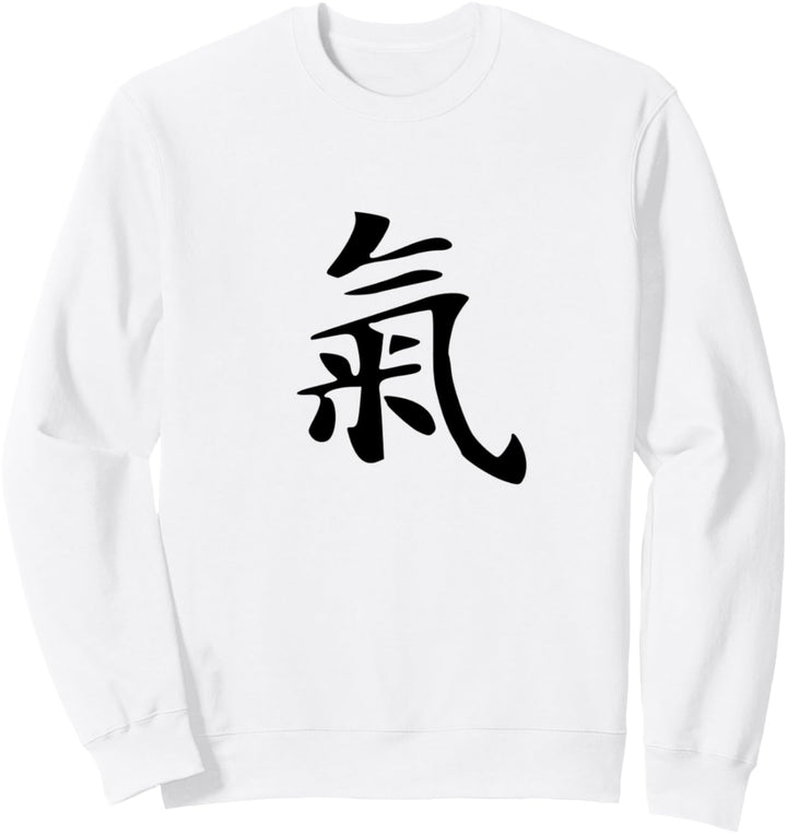 Qi Energie (Chi oder Ki) Chinesische Kalligraphie Zeichen Sweatshirt