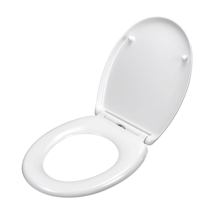 WC Sitz mit Absenkautomatik, Duroplast Toilettendeckel mit Schnellverschluss, Standard O-Form Klodec
