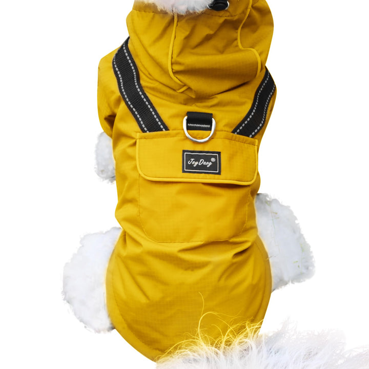 JoyDaog Premium-Hunde-Regenmantel mit Kapuze für extra kleine Hunde, Outdoor-Sport, wasserdichte Hun