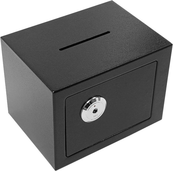 Tresor Safe mit Einwurfschlitz – Spartresor aus Stahl (4,6L) – Münzbetrieben, Mechanisches Schlüssel