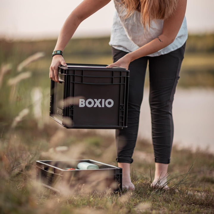BOXIO - SOLO UP: Aufbewahrungsbox 40x30x12 cm - Eurobox - perfekte Plastikbox, Transportkiste, Kiste