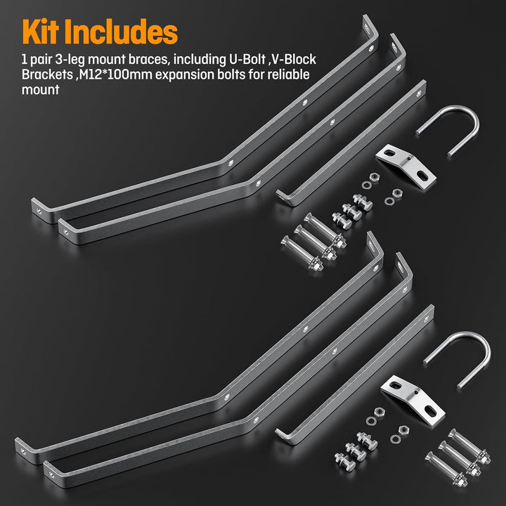Windproof Stand Off Wall Mast Mount Bracket Satellite Dish Antenna Pole Mounts, Hot Dip Galvanised W