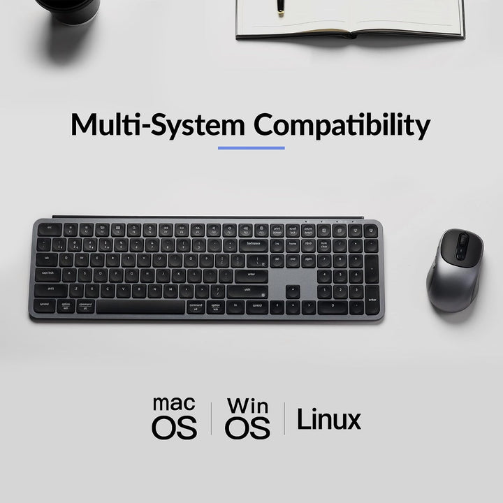 Keychron B6 Pro Wireless Tragbares Tastatur und Maus-Set, 2,4 GHz/Bluetooth 5.2/USB-C, Lange Akkulau