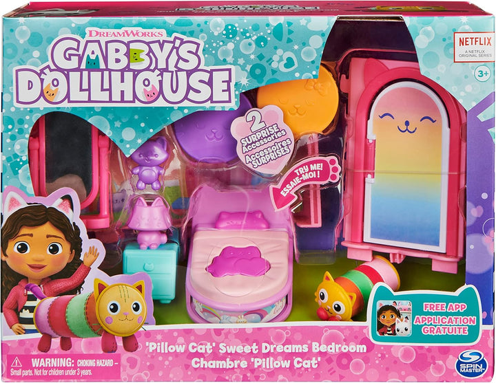 Gabby‘s Dollhouse Deluxe Raum, Sweet Dreams, Schlafzimmer mit Kuschelkatze &amp; Deluxe Raum, Craft-a-ri