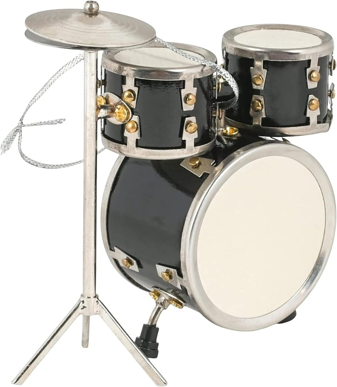 Schwarzes Trommel-Set zum Aufhängen, Ornament, Musikinstrument, Ornament, 8,9 cm