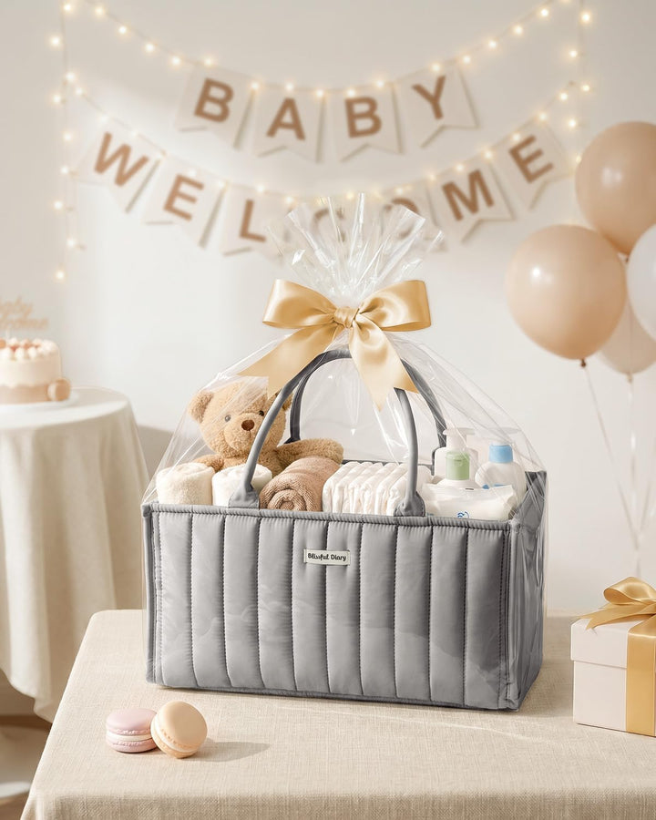 Blissful Diary Wickelkorb, Babyparty-Caddy für Neugeborene Jungen oder Mädchen, Windel-Organizer – G