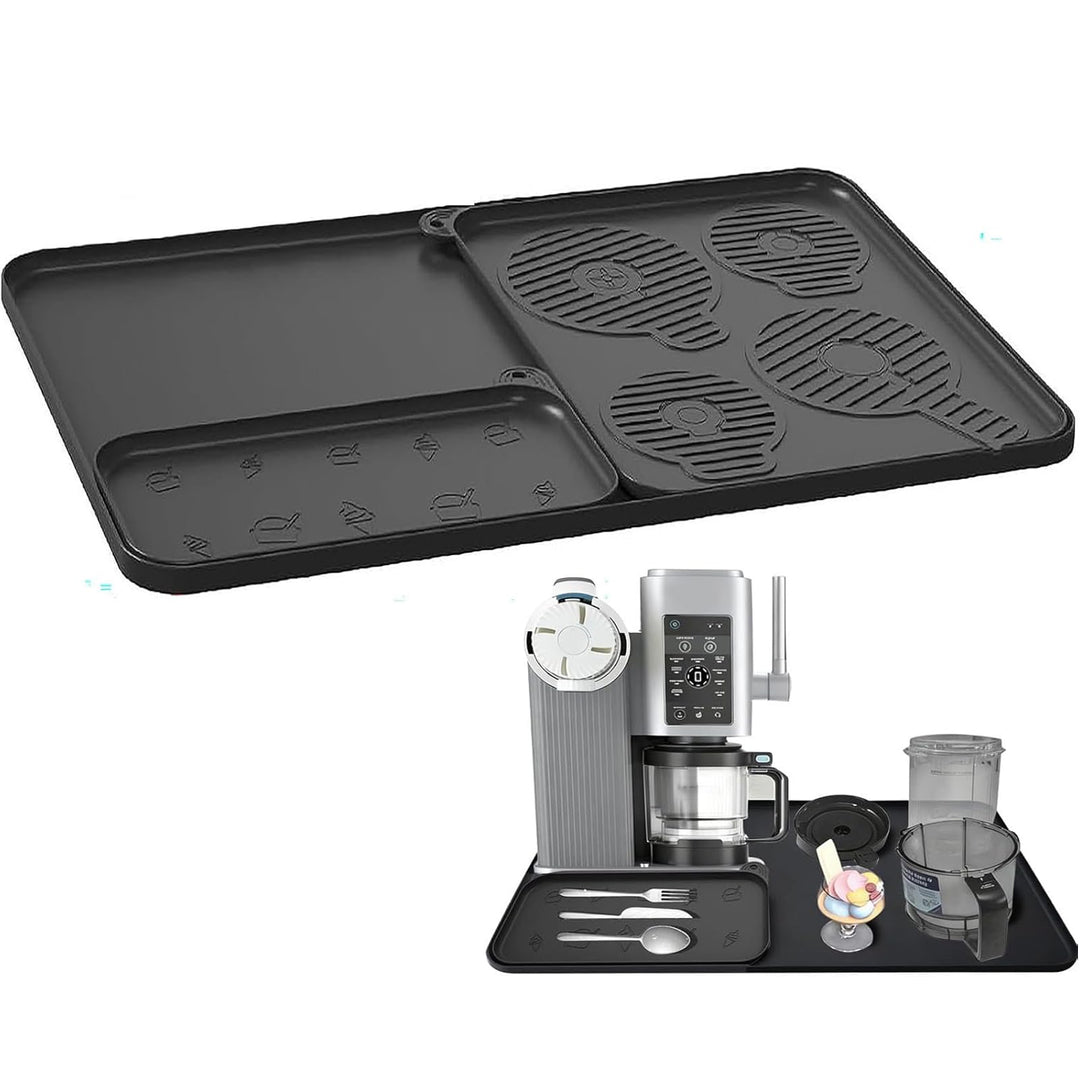 Gleitunterlage für Ninja Creami Eismaschine NC700/500/300 Arbeitsplattenmatte, 3 Stück Silikonmatte