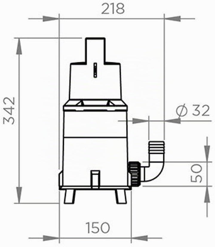 SFA - Sanisub ZPK 40 A - Tragbare Tauchpumpe 5 m - Für Klarwasser &amp; Grauwasser - Automatisch - Schwe