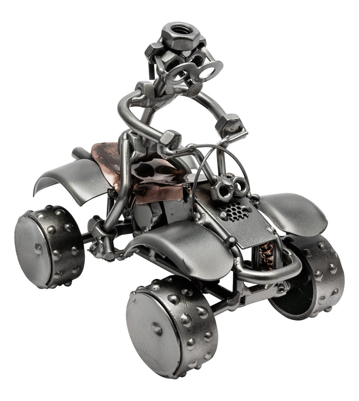 STEEMO Schraubenmännchen Quad Cross Quadfahrer Geschenk Metall-Deko 17x11x15 cm