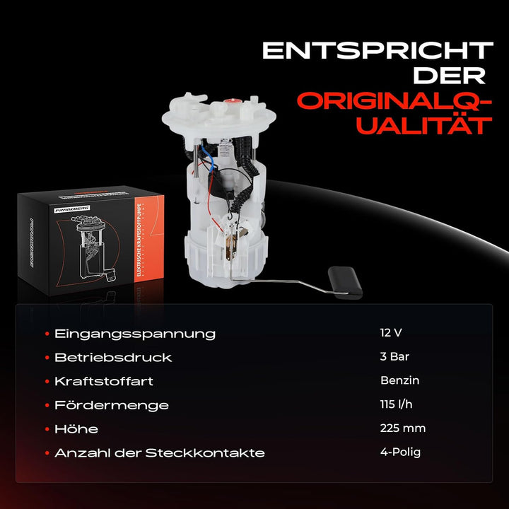 Frankberg Kraftstoffpumpe Benzinpumpe Kraftstoff-Fördereinheit Modul Satz