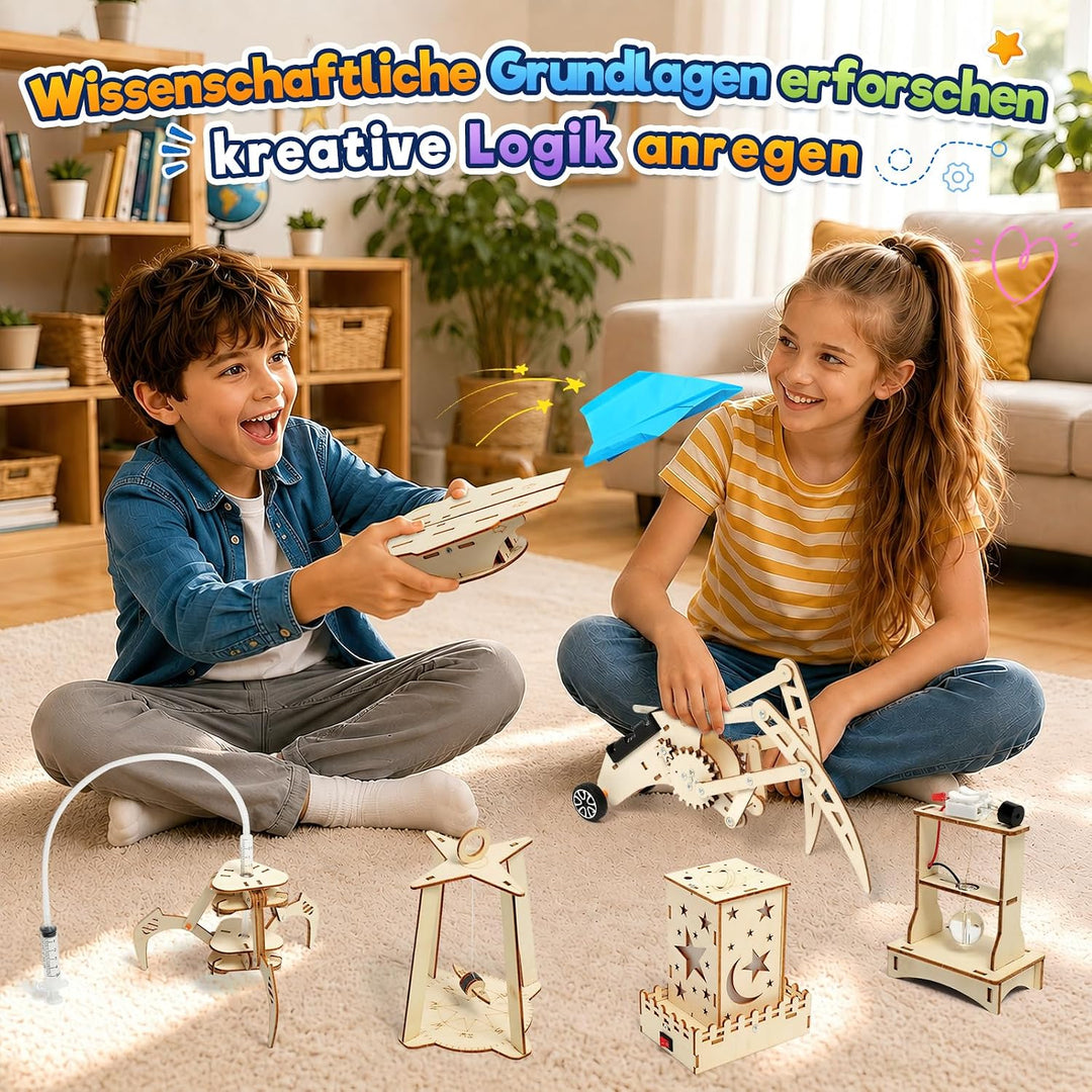 Experimente für Kinder 8+, DIY Kinderspielzeug, Experimentierkasten 6 Stück