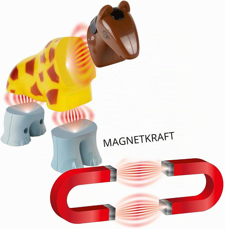 Klein Theo 66 Funny Puzzle Magnettierpuzzle, 8 Tiere | Puzzleteile Werden mit Magneten verbunden | S