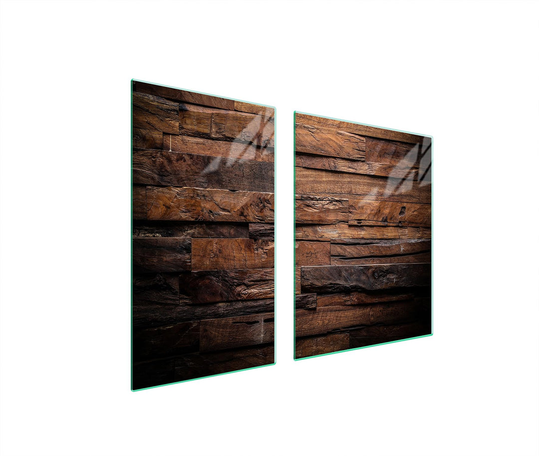 TMK ArtDeko Herdabdeckplatte 2 Teilig 40x52 + 60x52 cm - Spritzschutz Herdabdeckung – Herdschutz aus