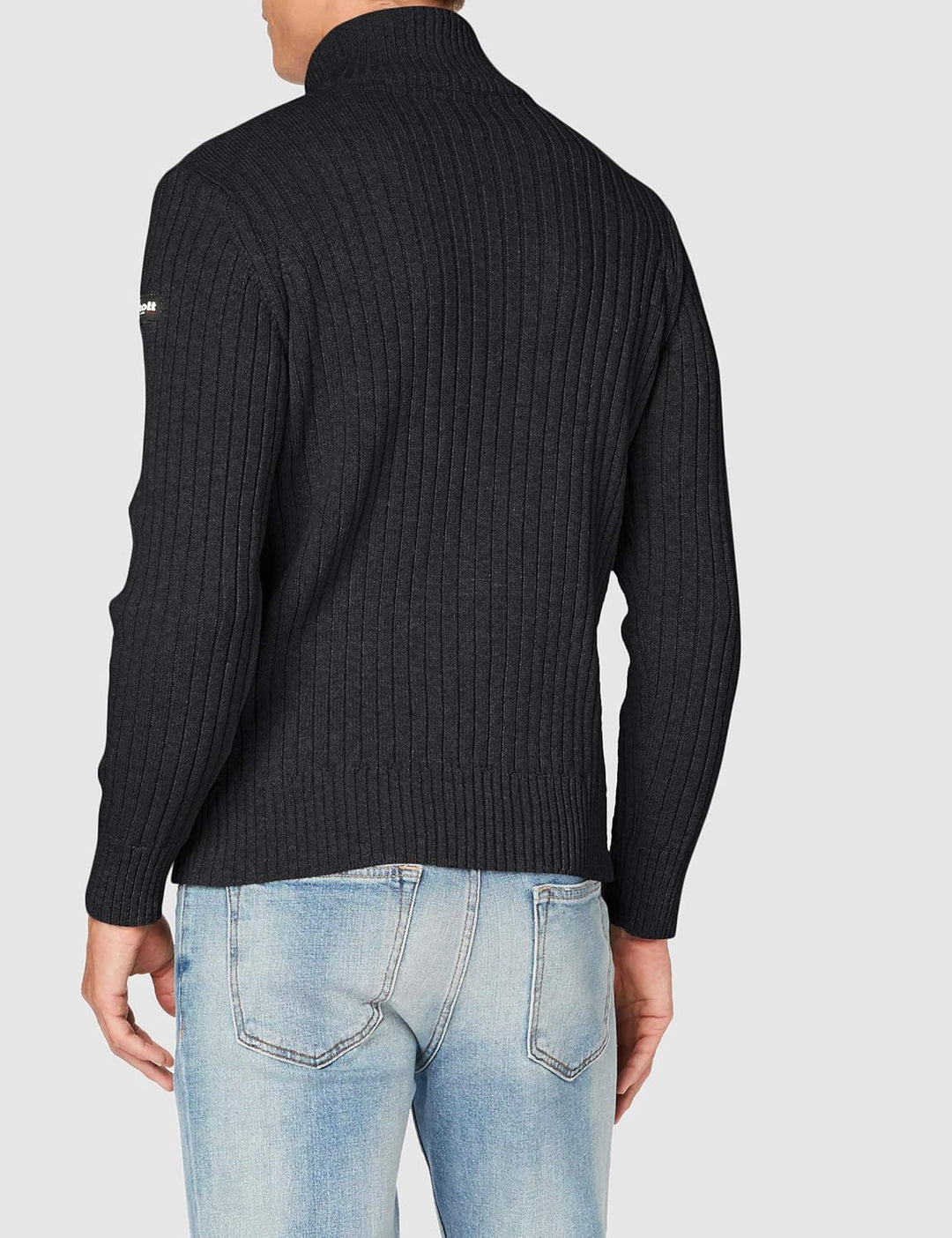 Schott NYC Herren Pullover, S Anthracite