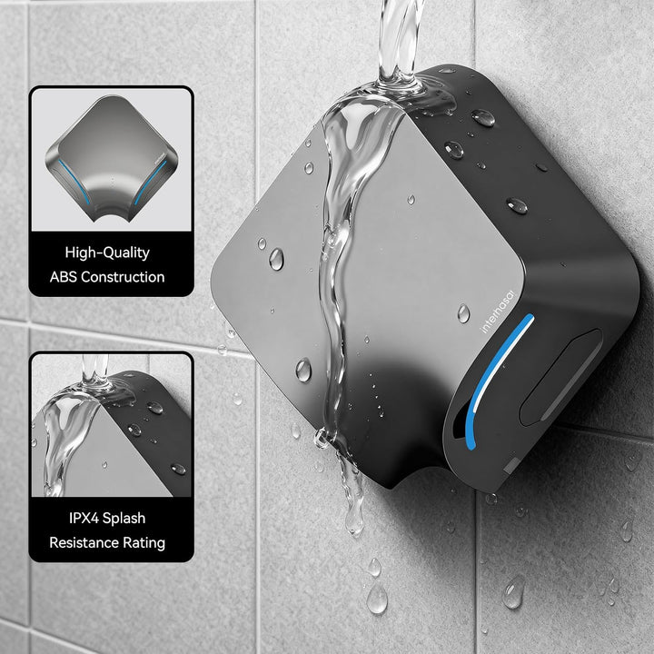interhasa! Händetrockner automatischer Infrarotsensor handtrockner leise Gewerbe und Haushalt 1400W（