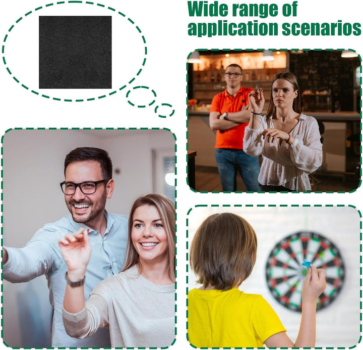 Dart Board Backing Wall Protector, Foldable Surround Panel, Large Black Backboard Design, Sturdy Shi