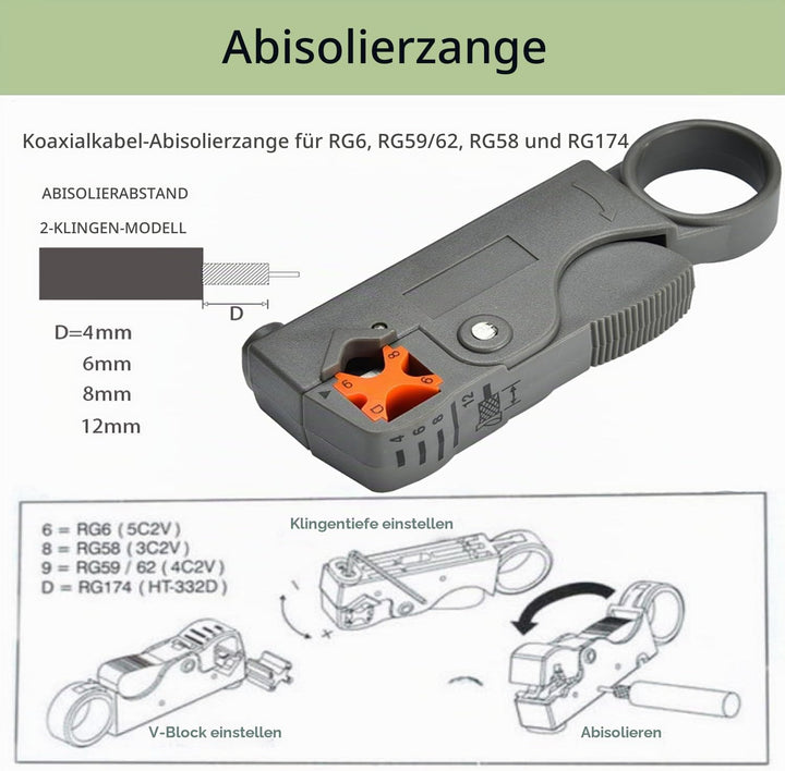 BNC Crimpzange &amp; RG58 BNC Stecker Kit – 10er Pack BNC Male Crimp Steckverbinder + BNC Crimpwerkzeug