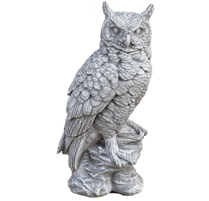 Stone and Style Steinfigur Eule Uhu gross naturgetreu frostfest Steinguss