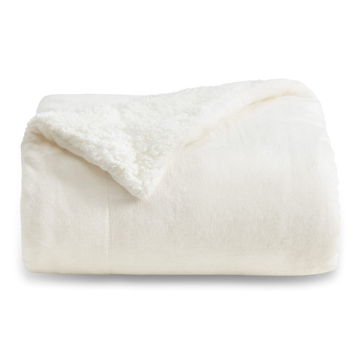 BEDSURE Sherpa Kuscheldecke Flauschig 150x200 - Sofadecke, Cremeweiss Cremeweiss 150 x 200 cm, Creme